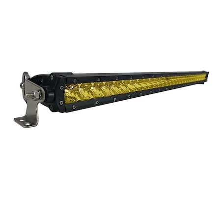 Black Oak Led Black Oak 30in Yellow Lens Single Row LED Light Bar - Combo Optics-Black Housing - Pro Series 3.0 30Y-S5OS